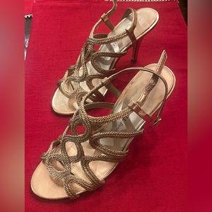 Adrianna Papell Gold Champagne Heels size 6.5